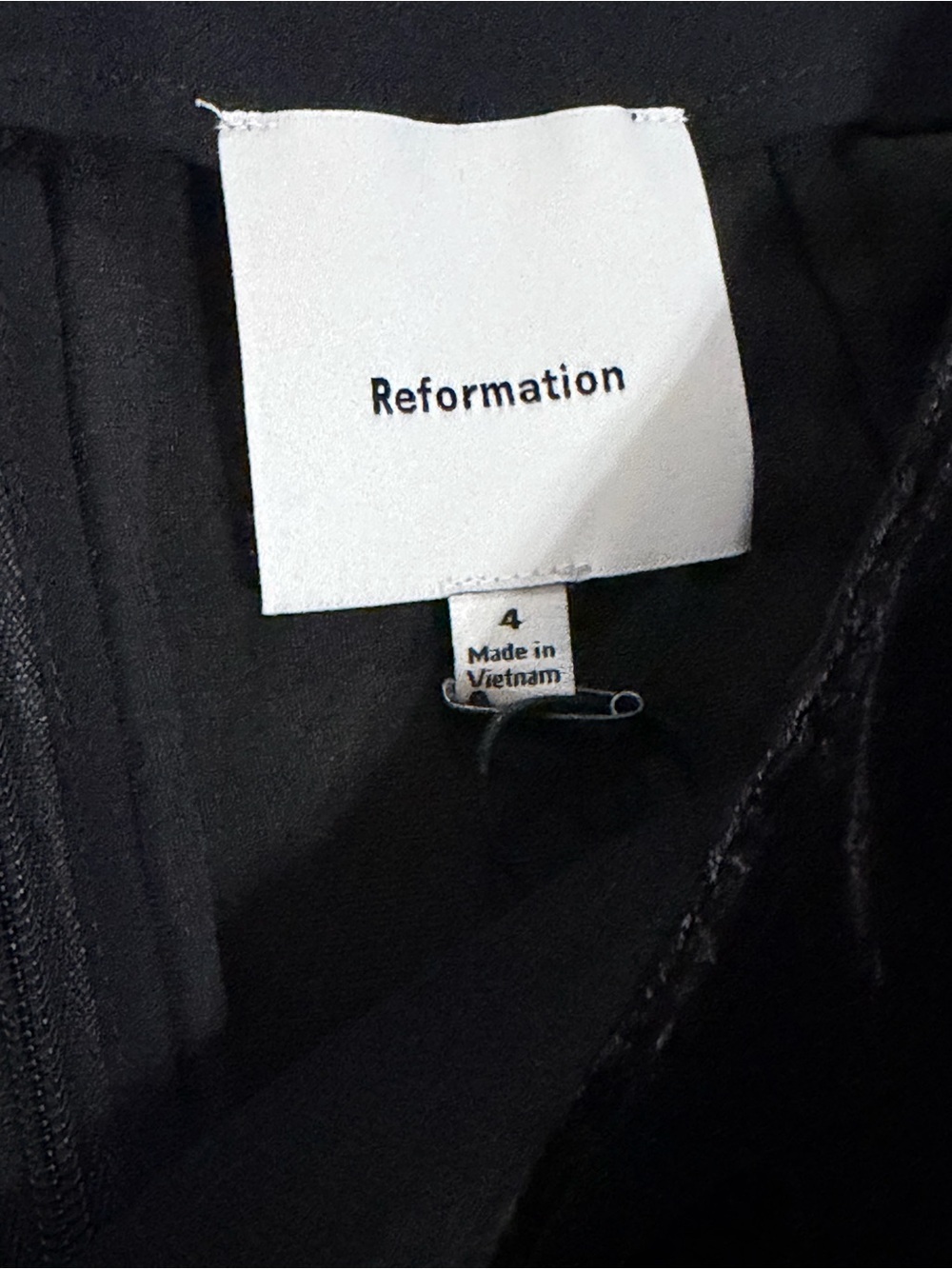 REFORMATION Aritzia Black Velvet Mini Skirt Subtle A-Line Party Holiday 4 Date - Picture 3 of 7